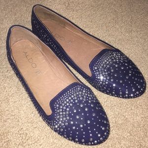 Aldo dark blue flats, size 7.5